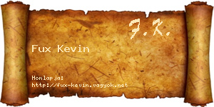 Fux Kevin névjegykártya