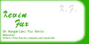 kevin fux business card